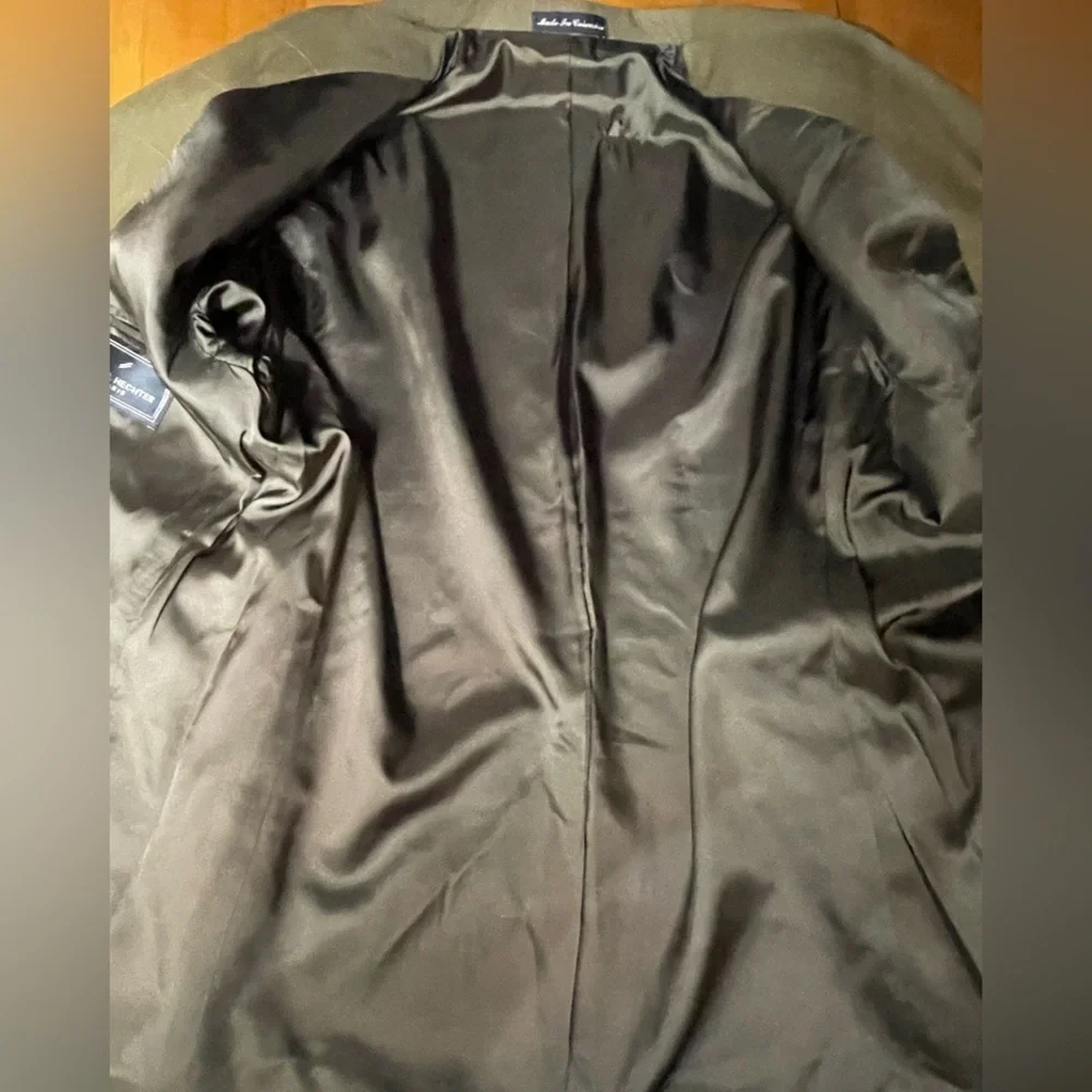 🤎🤍Daniel Hechter Paris 100% wool Olive Men's Blazer size 42R. GORGEOUS QUALITY